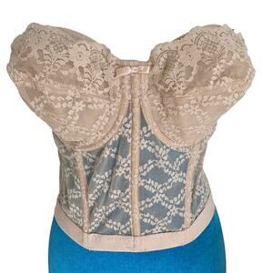 Vintage 70's Youthcraft Underwire Backless Corset Bustier